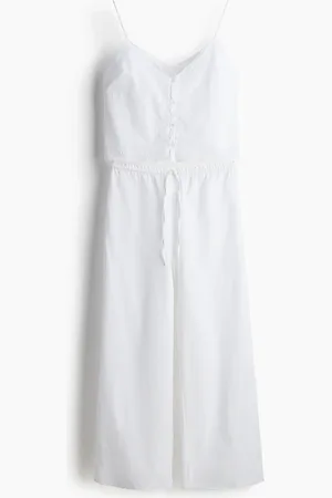 H&M Baumwollpyjama mit Broderie Anglaise - Weiß - Damen