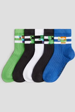 H&M 5er-Pack Gemusterte Socken - Grün - Kinder