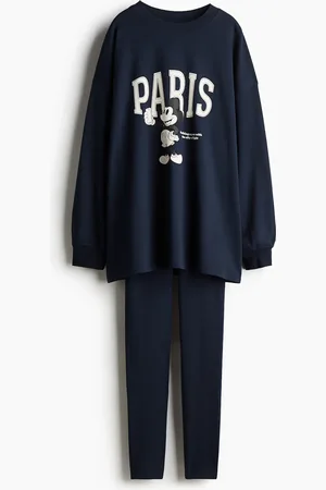 H&M Bedruckter Pyjama - Blau - Damen