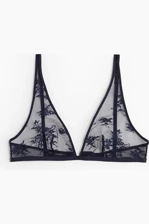 H&M Unwattierter Soft-BH aus Spitze - Blau - Damen