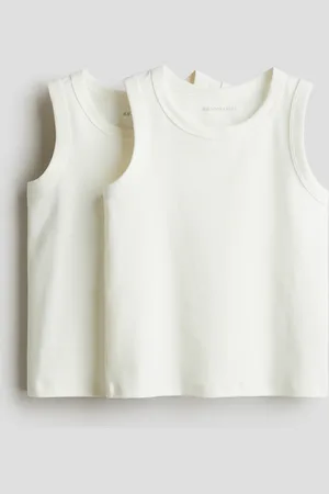 H&M 2er-Pack Baumwoll-Tanktops - Weiß - Kinder