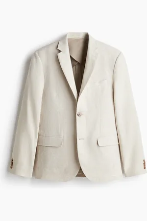 H&M Leinensakko in Slim Fit - Weiß - Herren