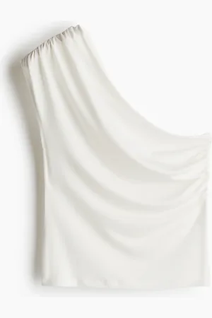 H&M One-Shoulder-Top - Weiß - Damen