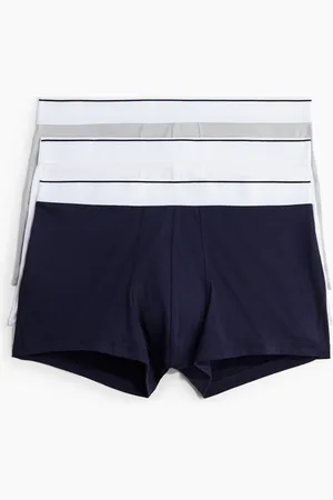 H&M 3er-Pack Kurze Trunks mit Lycra - Blau - Herren