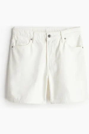 H&M Bermuda High Jeansshorts - Weiß - Damen