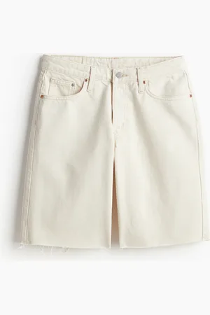 H&M Baggy Low Denim Shorts - Weiß - Damen