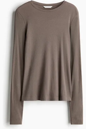 H&M Geripptes Baumwollshirt - - Damen