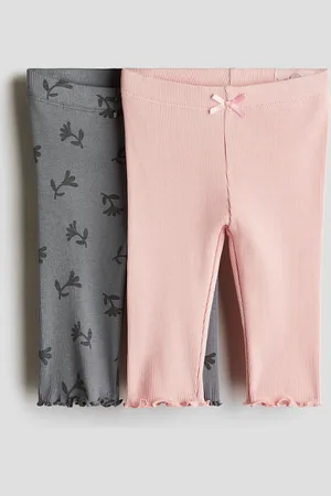 H&M 2er-Pack Gerippte Leggings aus Baumwolle - - Kinder