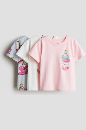 H&M 3er-Pack Shirts mit Druck - Rosa - Kinder