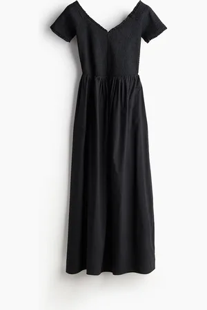 H&M Gesmoktes Off-Shoulder-Kleid - - Damen