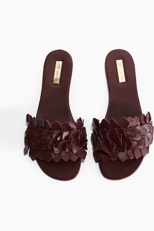 H&M Ledersandalen - Rot - Damen