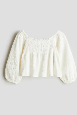 H&M Gesmokte Bluse - Weiß - Kinder