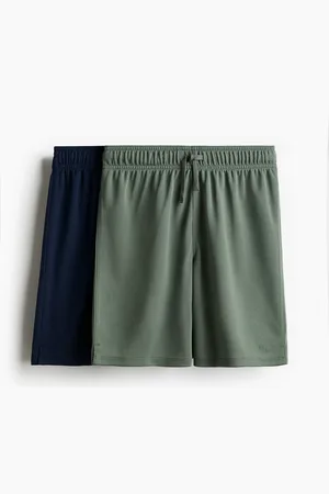 H&M 2er-Pack Sportshorts mit DryMove - Grün - Kinder