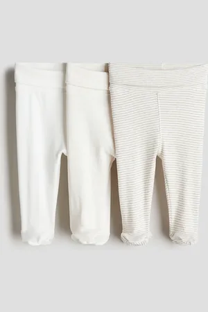 H&M 3er-Pack Leggings mit Umschlagbund - Braun - Kinder