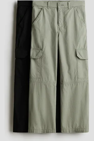 H&M 2er-Pack Cargohosen - Grün - Kinder
