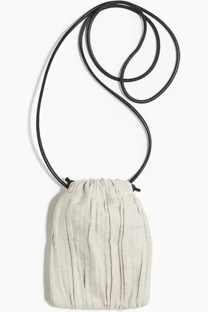 H&M Handytasche mit Kordelzug aus Leinenmix - Weiß - Damen