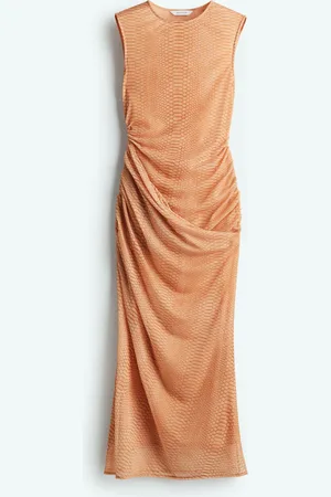 H&M Drapiertes Meshkleid - - Damen