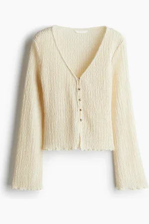 H&M Jerseyshirt mit Struktur - - Damen