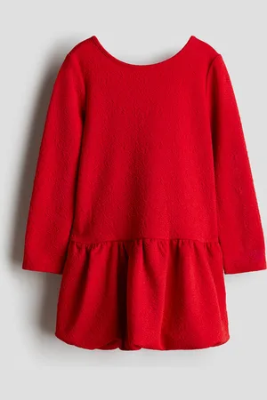 H&M Ballonkleid mit Langarm - Rot - Kinder