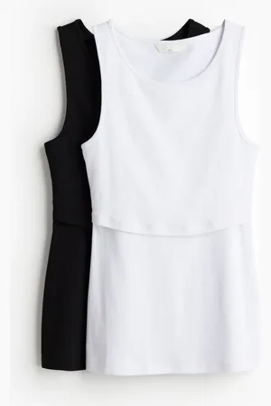 H&M MAMA 2er-Pack Stilltanktops - Weiß - Damen