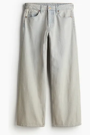 H&M Baggy Wide Low Jeans - Blau - Damen