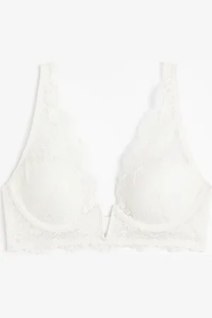H&M Wattierter Bügel-BH aus Spitze - Weiß - Damen