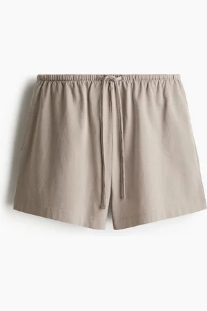 H&M Baumwollshorts mit Kordelzug - Braun - Damen