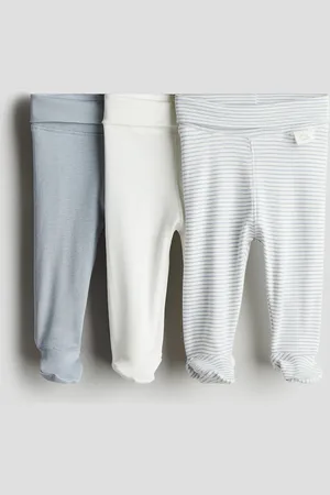H&M 3er-Pack Leggings mit Umschlagbund - Blau - Kinder
