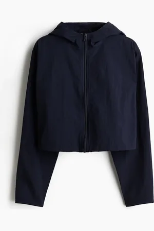 H&M Kurze Windjacke aus Nylon - Blau - Damen