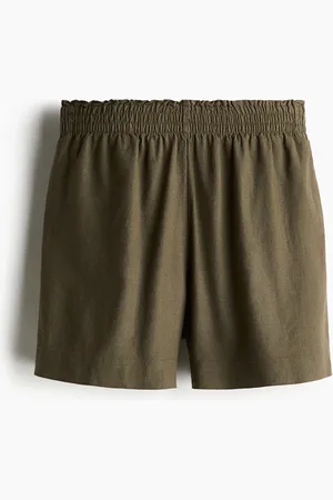 H&M Shorts aus Leinenmix - Grün - Damen