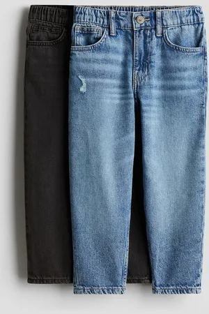 H&M 2er-Pack Loose Fit Tapered Leg Jeans - Blau - Kinder