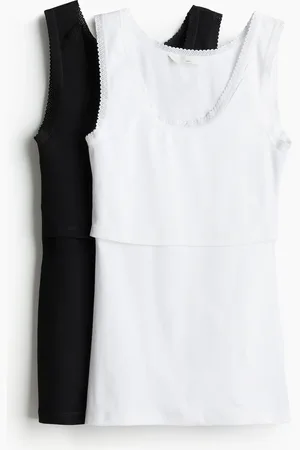 H&M MAMA 2er-Pack Stilltops - Weiß - Damen