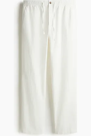 H&M Hose aus Leinenmix in Regular Fit - Weiß - Herren