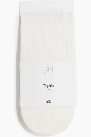 H&M Patterned tights - Weiß - Damen