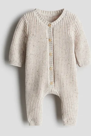 H&M Strampler aus Baumwollstrick - Weiß - Kinder