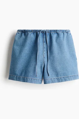 H&M Denimshorts mit Kordelzug - Blau - Damen