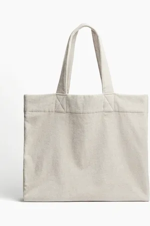 H&M Strandtasche aus Baumwollfrottee - Braun - Damen
