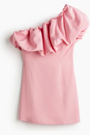 H&M One-Shoulder-Minikleid - Rosa - Damen