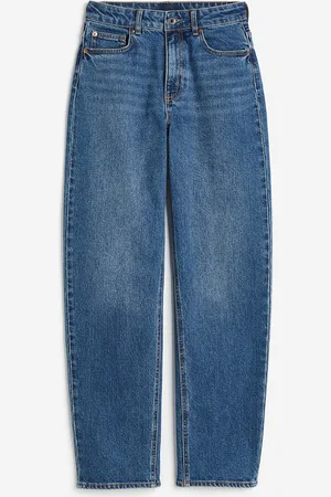 H&M Tapered High Jeans - Blau - Damen