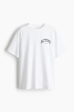 H&M Sportshirt mit DryMove - Weiß - Sportswear
