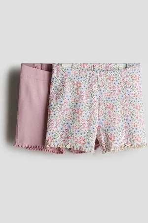 H&M 2er-Pack Gerippte Radlershorts aus Baumwolle - Rosa - Kinder
