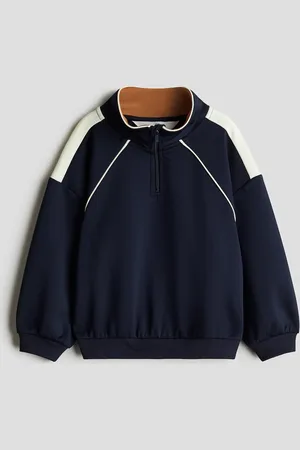 H&M Trainingsshirt mit Zipper - Blau - Kinder