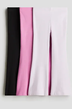 H&M 3er-Pack Ausgestellte Baumwoll-Leggings - Rosa - Kinder