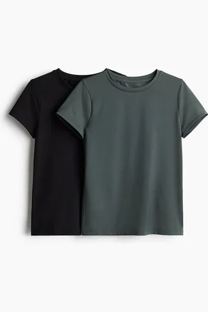 H&M 2er-Pack Sportshirts mit DryMove - Grün - Kinder