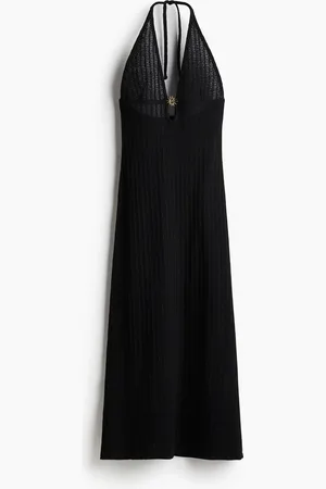H&M Verziertes Kleid in Pointellestrick - - Damen