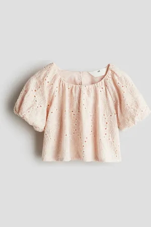 H&M Bluse mit Broderie Anglaise - - Kinder