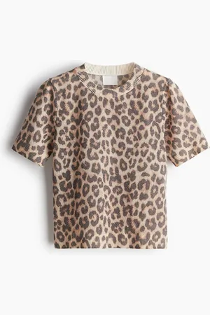 H&M T-Shirt aus Feinstrick - - Damen
