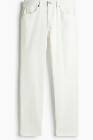 H&M Hose aus Baumwolltwill Slim Fit - Weiß - Herren