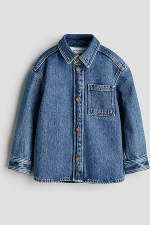 H&M Denim-Overshirt aus Baumwollmix - Blau - Kinder