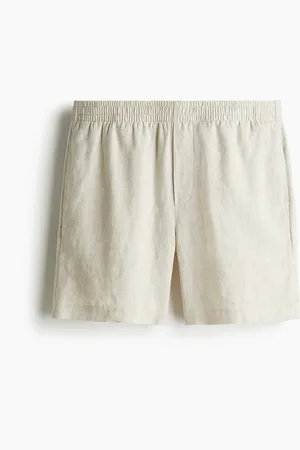 H&M Leinenshorts in Regular Fit - Weiß - Herren
